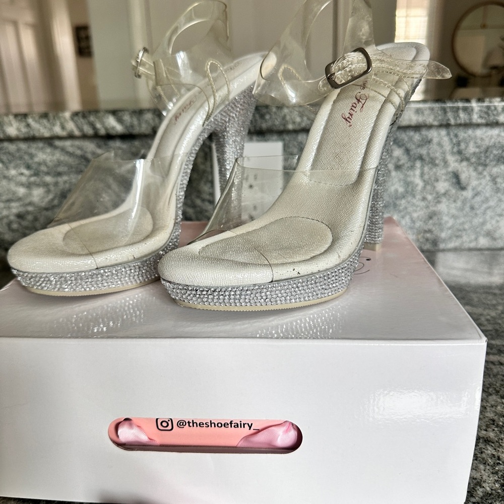 The Shoe Fairy Glittering ICONIC OLYMPIAN rhinestone Heels